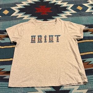 Ariat Gray Tee with Blue Pattern